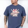 Baseball Dad With Coquette Cute Bow Sport Season Men's Comfort Colors T-Shirt Blue Jean Baseball Dad With Coquette Cute Bow Sport Season Men's Comfort Colors T-Shirt Blue Jean