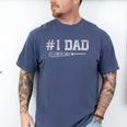 Baseball Dad Daddy Father's Day Number One Baseball Dad Premium Men's Comfort Colors T-Shirt Blue Jean