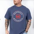 Baseball Dad Father Family Matching Premium Men's Comfort Colors T-Shirt Blue Jean