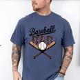 Baseball Dad For Father's Day Game Day Celebration Men's Comfort Colors T-Shirt Blue Jean Baseball Dad For Father's Day Game Day Celebration Men's Comfort Colors T-Shirt Blue Jean
