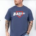 Baseball Dad Field Day Baseball Fans Family Matching Men's Comfort Colors T-Shirt Blue Jean