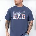 Baseball Dad Happy Fathers Day For Men Boys Baseball Lovers Men's Comfort Colors T-Shirt Blue Jean