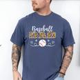Baseball Dad Leopard Baseball Player Men's Comfort Colors T-Shirt Blue Jean