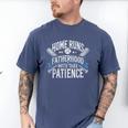 Baseball Dad Men Home Runs & Fatherhood Both Take Patience Men's Comfort Colors T-Shirt Blue Jean Baseball Dad Men Home Runs & Fatherhood Both Take Patience Men's Comfort Colors T-Shirt Blue Jean