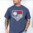 Baseball Dad Men USA American Flag Fathers Day 4th Of July Premium Men's Comfort Colors T-Shirt Blue Jean Baseball Dad Men USA American Flag Fathers Day 4th Of July Premium Men's Comfort Colors T-Shirt Blue Jean