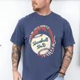 Baseball Dad Softball Glove And Ball Men's Comfort Colors T-Shirt Blue Jean Baseball Dad Softball Glove And Ball Men's Comfort Colors T-Shirt Blue Jean