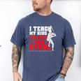 Baseball Dad Teach Kids Hit And Steal Softball Game Men's Comfort Colors T-Shirt Blue Jean