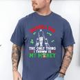 Baseball Dad The Only Thing I Throw Is My Money Father Daddy Men's Comfort Colors T-Shirt Blue Jean