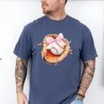 Baseball Drip Ice Cream Coquette Pink Bow Baseball Player Men's Comfort Colors T-Shirt Blue Jean