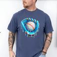 Baseball Drip Ice Cream Glove With Sprinkles Ball Boys Youth Men's Comfort Colors T-Shirt Blue Jean