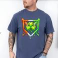 Baseball Drip Ice Cream St Patricks Day Shamrock Lucky Men's Comfort Colors T-Shirt Blue Jean Baseball Drip Ice Cream St Patricks Day Shamrock Lucky Men's Comfort Colors T-Shirt Blue Jean