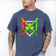 Baseball Drip Ice Cream St Patricks Day Shamrock Men's Comfort Colors T-Shirt Blue Jean Baseball Drip Ice Cream St Patricks Day Shamrock Men's Comfort Colors T-Shirt Blue Jean