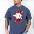 Baseball Drip Icecream Men Boy Valentine Men's Comfort Colors T-Shirt Blue Jean
