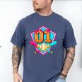 Baseball Drip Jersey Number 1 For Players & 1th Birthday Men's Comfort Colors T-Shirt Blue Jean