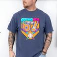Baseball Drip Number 67 Ice Cream Home Plate Drip Men's Comfort Colors T-Shirt Blue Jean