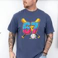 Baseball Drip Number 67 Player 67th Birthday Meme Gen Alpha Men's Comfort Colors T-Shirt Blue Jean