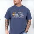 Baseball Hit Hard Run Fast Turn Left Men Boys Men's Comfort Colors T-Shirt Blue Jean