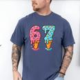 Baseball Ice Cream Drip 6 7 Kids 67 Birthday Men's Comfort Colors T-Shirt Blue Jean Baseball Ice Cream Drip 6 7 Kids 67 Birthday Men's Comfort Colors T-Shirt Blue Jean