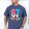 Baseball Ice Cream Drip 67 Hands Six Seven Boys Men's Comfort Colors T-Shirt Blue Jean