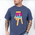 Baseball Ice Cream Drip Home Plate Glove Respect Drip 2 Side Men's Comfort Colors T-Shirt Blue Jean Baseball Ice Cream Drip Home Plate Glove Respect Drip 2 Side Men's Comfort Colors T-Shirt Blue Jean