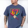 Baseball Ice Cream Drip Number 67 Player 67th Birthday Premium Tri-Blend Men's Comfort Colors T-Shirt Blue Jean Baseball Ice Cream Drip Number 67 Player 67th Birthday Premium Tri-Blend Men's Comfort Colors T-Shirt Blue Jean