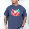 Baseball Ice Cream Drip Style Melt Ice Cream Youth Boys Men's Comfort Colors T-Shirt Blue Jean Baseball Ice Cream Drip Style Melt Ice Cream Youth Boys Men's Comfort Colors T-Shirt Blue Jean