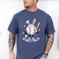 Baseball Ice Cream Drip Youth Boys Cute Easter Sports Men's Comfort Colors T-Shirt Blue Jean
