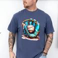 Baseball Lifestyle Apparel Youth Baseball Drip Ice Cream Men's Comfort Colors T-Shirt Blue Jean