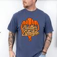 Baseball Lifestyle Home Plate Orange Ice Cream Drip Men Boys Men's Comfort Colors T-Shirt Blue Jean Baseball Lifestyle Home Plate Orange Ice Cream Drip Men Boys Men's Comfort Colors T-Shirt Blue Jean