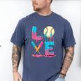 Baseball Love Drip Ice Cream Colorful Baseball Men's Comfort Colors T-Shirt Blue Jean