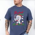 Baseball Mama Christmas Santa Hat Xmas Softball Mom Men's Comfort Colors T-Shirt Blue Jean