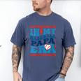 In My Baseball Papa Era Groovy Baseball Dad Family Matching Men's Comfort Colors T-Shirt Blue Jean