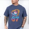 Baseball Player 67 Number 67th Sports Ice Cream Drip Men's Comfort Colors T-Shirt Blue Jean