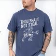 Baseball Player Catcher Thou Shalt Not Steal Coach Baseball Men's Comfort Colors T-Shirt Blue Jean Baseball Player Catcher Thou Shalt Not Steal Coach Baseball Men's Comfort Colors T-Shirt Blue Jean