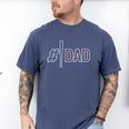 Baseball Player Dad Father's Day Number One Baseball Dad Men's Comfort Colors T-Shirt Blue Jean