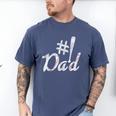 Baseball Player Dad Papa Fathers Day Number One Baseball Dad Premium Men's Comfort Colors T-Shirt Blue Jean