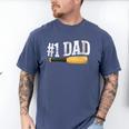 Baseball Player Dad Papa Number One Baseball Dad Fathers Day Premium Men's Comfort Colors T-Shirt Blue Jean