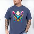 Baseball Player Ice Cream Drip Men's Comfort Colors T-Shirt Blue Jean Baseball Player Ice Cream Drip Men's Comfort Colors T-Shirt Blue Jean
