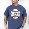Baseball Red Stitches Sport Graphic 6432 Men's Comfort Colors T-Shirt Blue Jean Baseball Red Stitches Sport Graphic 6432 Men's Comfort Colors T-Shirt Blue Jean