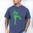 Baseball Shamrock St Patrick's Day Saint Paddy's Men's Comfort Colors T-Shirt Blue Jean Baseball Shamrock St Patrick's Day Saint Paddy's Men's Comfort Colors T-Shirt Blue Jean