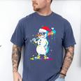 Baseball Snowman Drip Cool Christmas Men Boys Girls Men's Comfort Colors T-Shirt Blue Jean