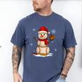 Baseball Snowman Merry Christmas Holiday Sports Xmas Pajamas Men's Comfort Colors T-Shirt Blue Jean Baseball Snowman Merry Christmas Holiday Sports Xmas Pajamas Men's Comfort Colors T-Shirt Blue Jean