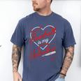 Baseball Is My Valentine Coach Player Lovers Cool Sport Love Men's Comfort Colors T-Shirt Blue Jean