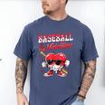 Baseball Is My Valentine Shirt Heart Drip Baseball Lovers Men's Comfort Colors T-Shirt Blue Jean