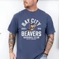 Bay City Beavers Baseball Club Estd 1913 Men's Comfort Colors T-Shirt Blue Jean Bay City Beavers Baseball Club Estd 1913 Men's Comfort Colors T-Shirt Blue Jean