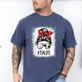 Bleached Tia Life Soccer Messy Bun Baseball Game Day Men's Comfort Colors T-Shirt Blue Jean Bleached Tia Life Soccer Messy Bun Baseball Game Day Men's Comfort Colors T-Shirt Blue Jean