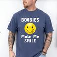 Boobies Make Me Smile Mardi Gras Raglan Baseball Tee Men's Comfort Colors T-Shirt Blue Jean Boobies Make Me Smile Mardi Gras Raglan Baseball Tee Men's Comfort Colors T-Shirt Blue Jean