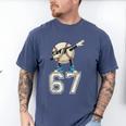 Boys Kids 67 Six Seven Sunglasses Dabbing Baseball Lover Men's Comfort Colors T-Shirt Blue Jean
