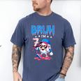 Bruh I'm 7 Baseball Ice Cream Drip It's My 7th Birthday Men's Comfort Colors T-Shirt Blue Jean