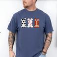 Bunny Football Baseball Sport Easter Day Men's Comfort Colors T-Shirt Blue Jean
